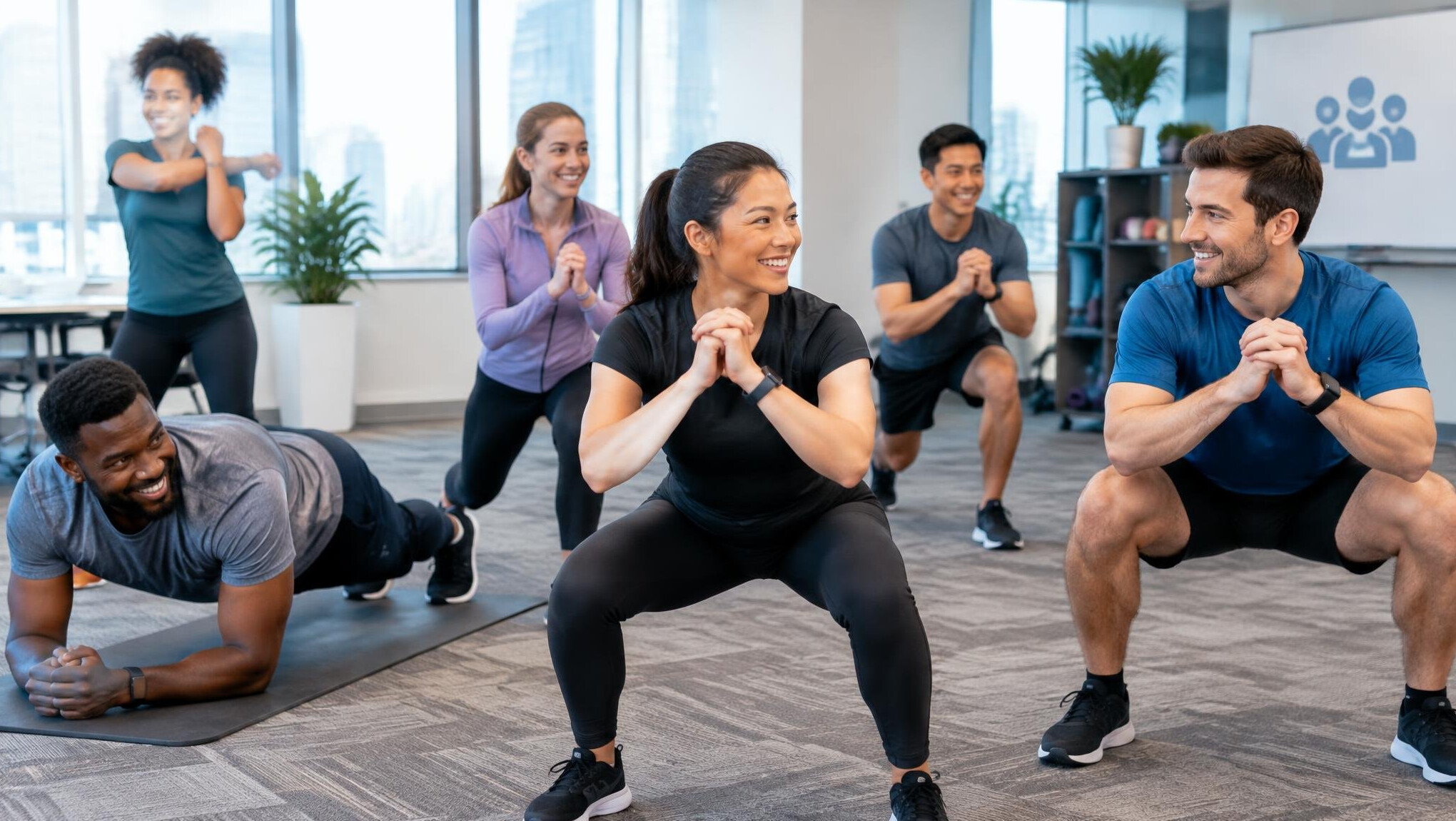 corporate fitness challenge group