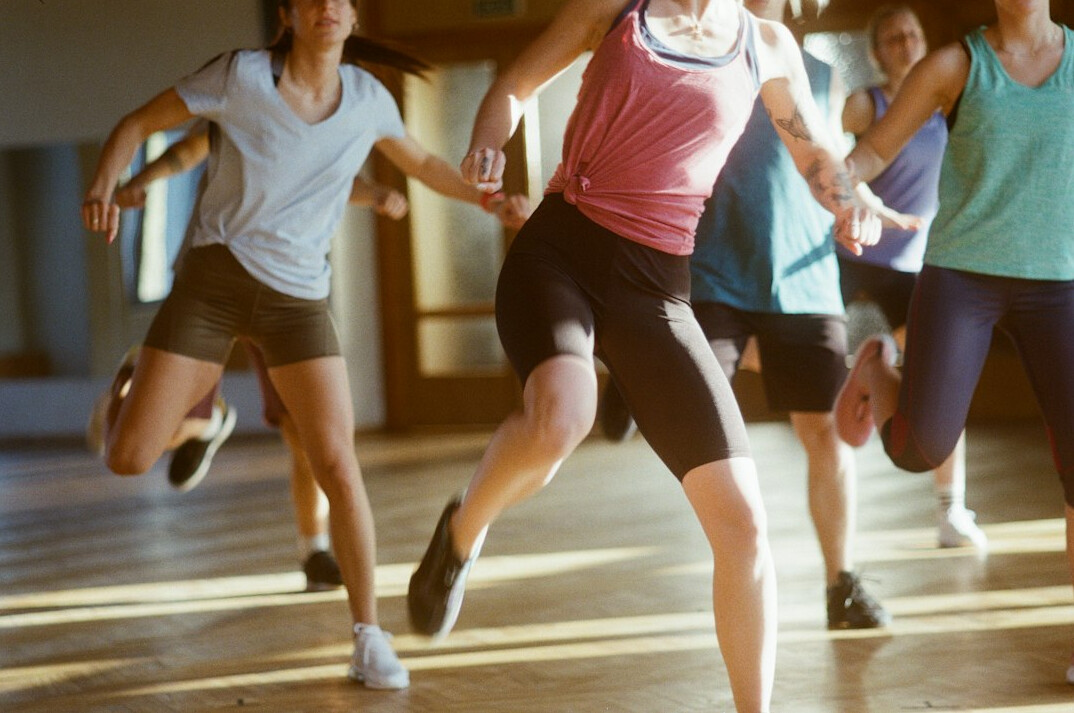 group fitness class in office